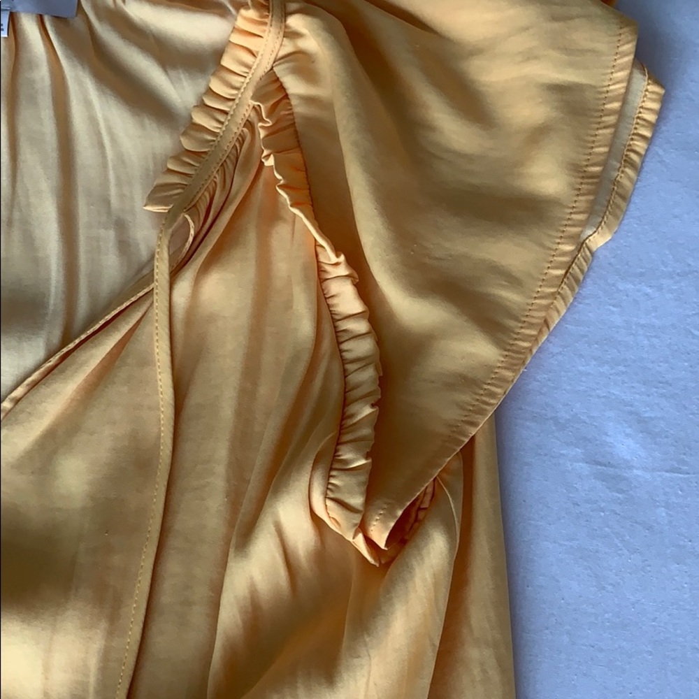 Loft | Gold Ruffle Blouse - Picture 3 of 5